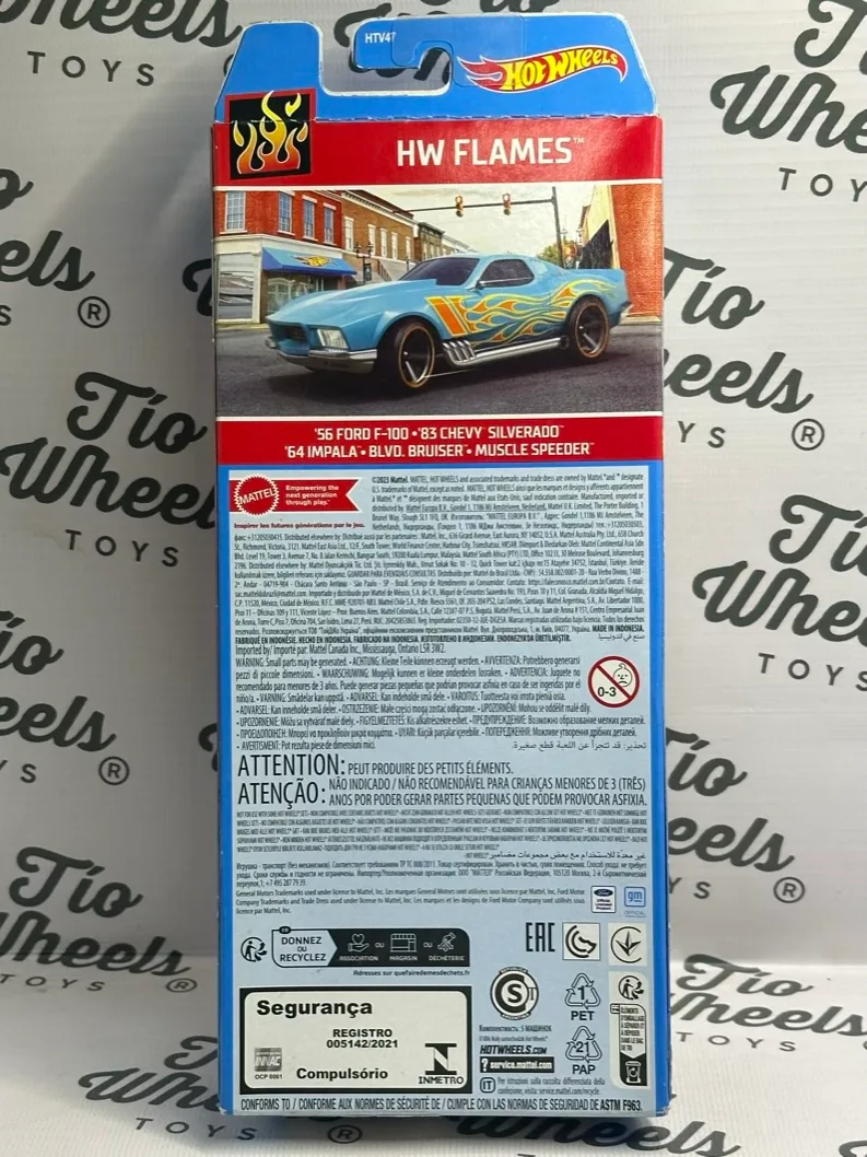 Pack 5 Hotwheels Flames