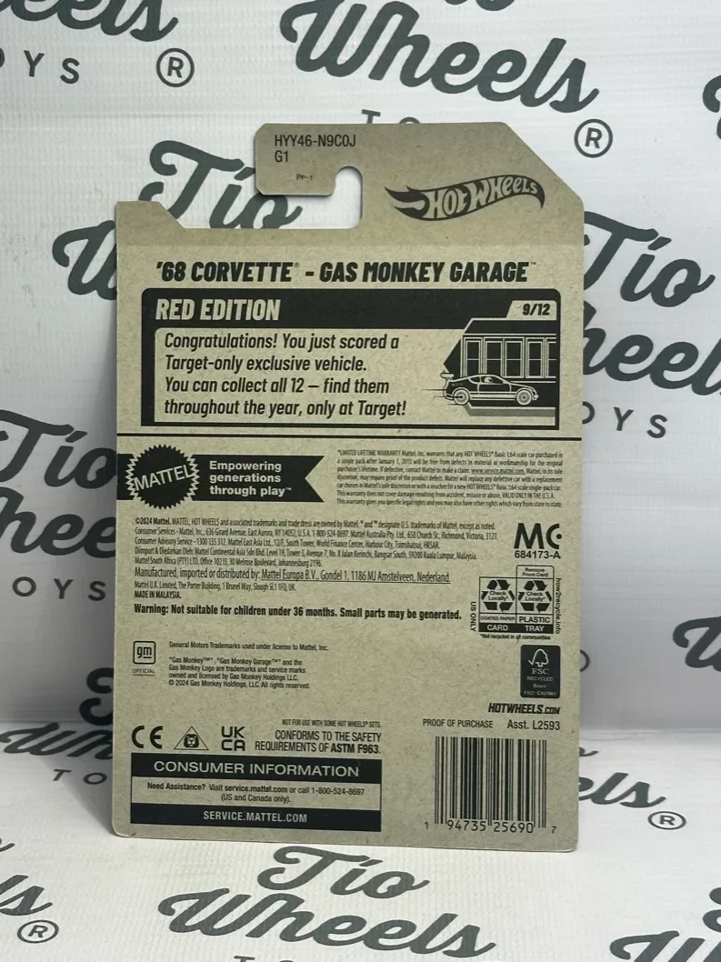 Corvette Gas Monkey Garage 1968 Red a Edition