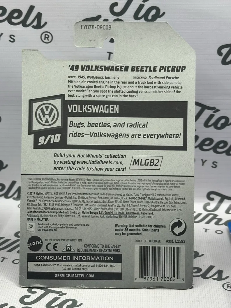 Volkswagen Beetle Pick Up 1949 Primera Edición 2019