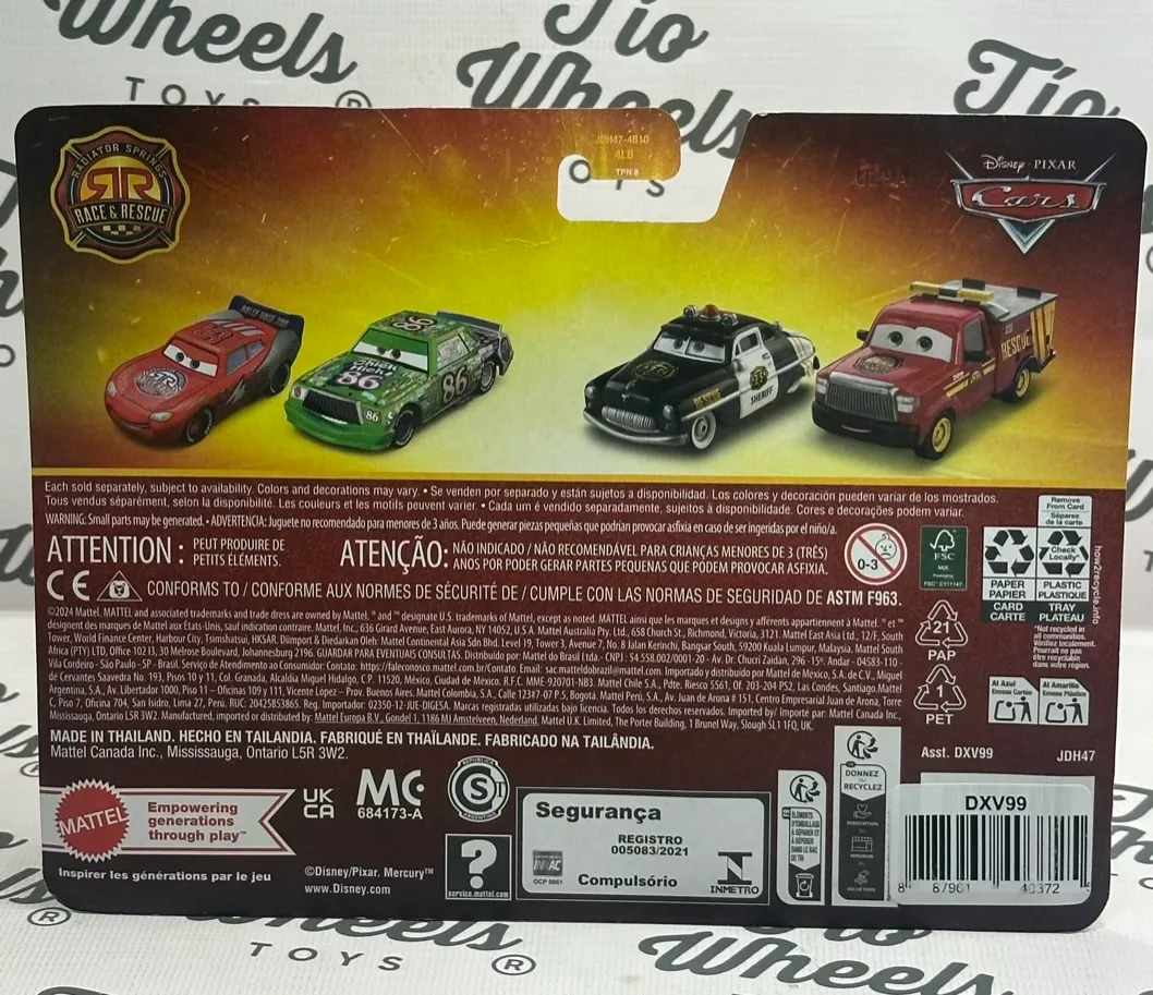 Pack 2 Cars Rayo McQueen / Chiks Hicks