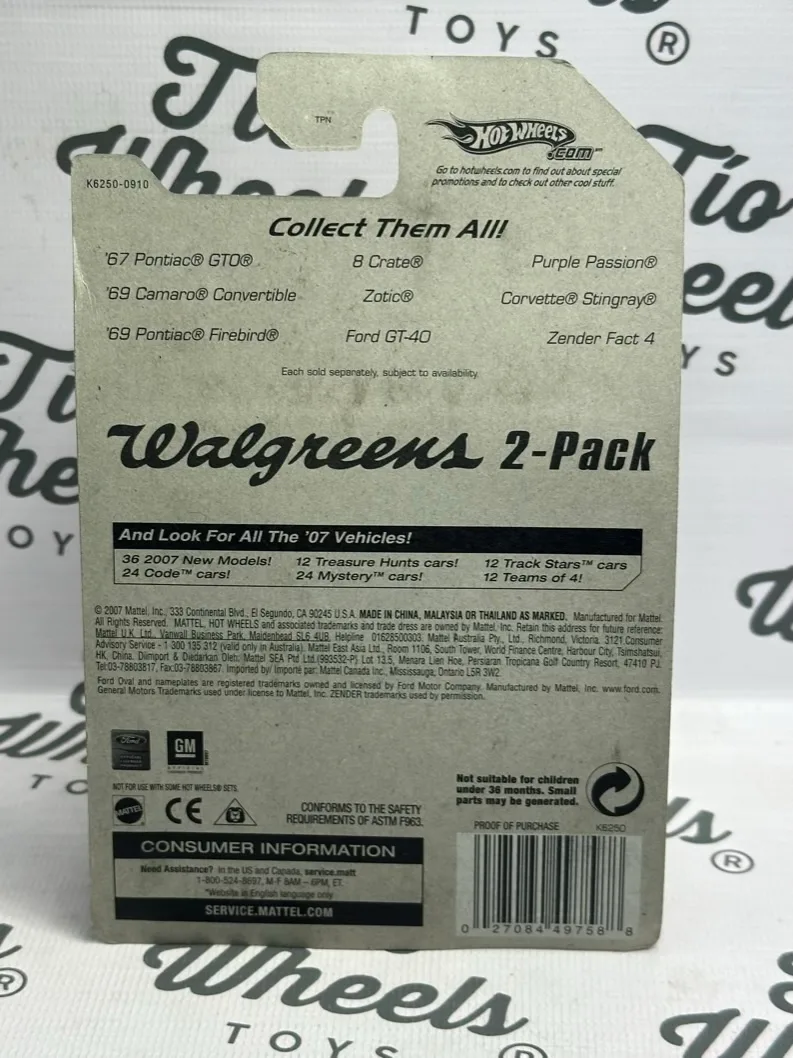 Pack 2 Walgreens Camaros