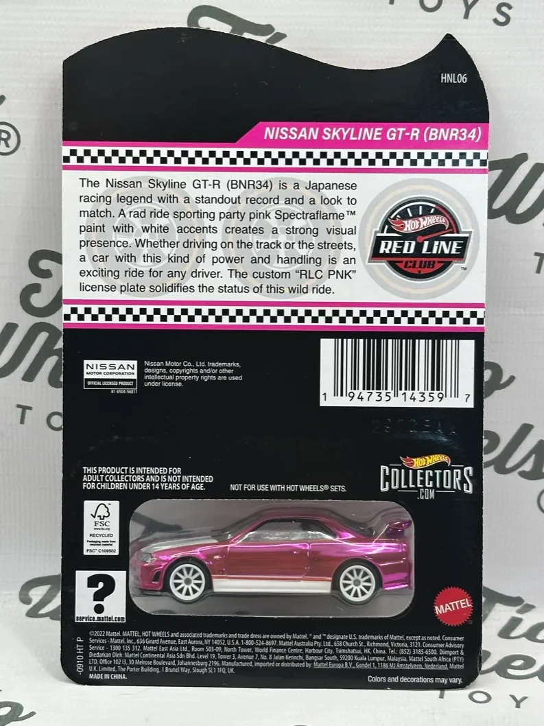 Nissan Skyline GT-R BNR34 Pink Edition RLC Exclusivo 2023