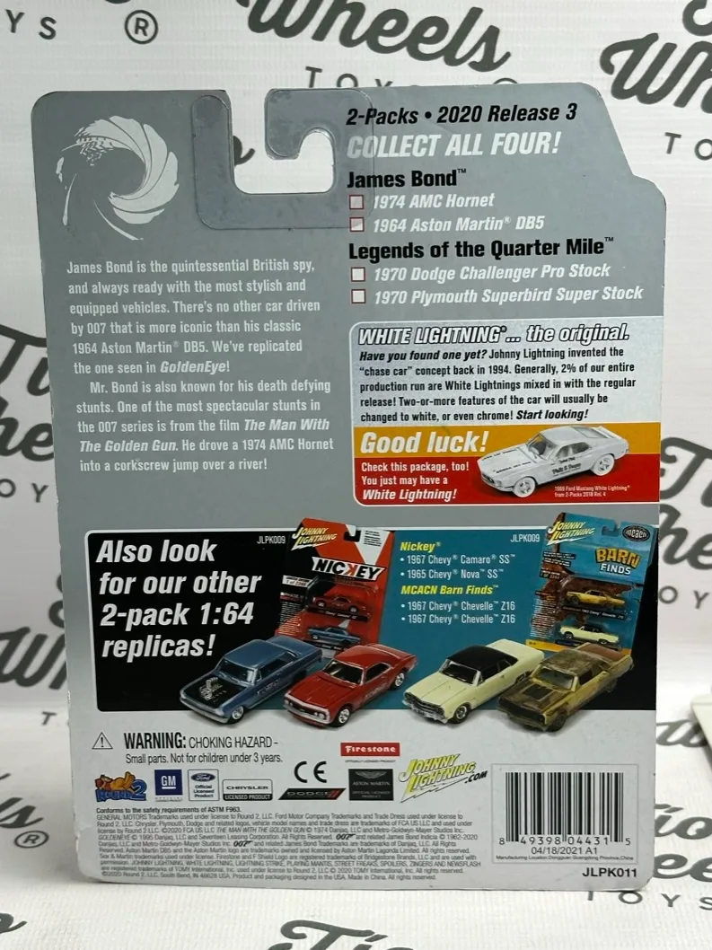 Pack 2 007 / AMC Hornet 1974 / Aston Martin DB5 1964
