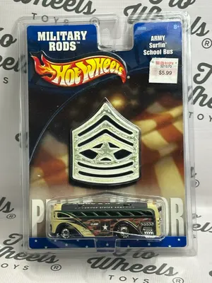 Surfin School Bus Army (metal, ruedas de Goma)