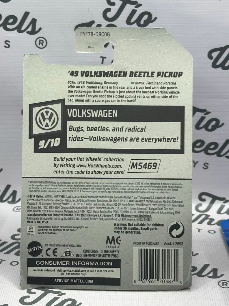 Volkswagen Beetle PickUp 1949 primera edición 2019