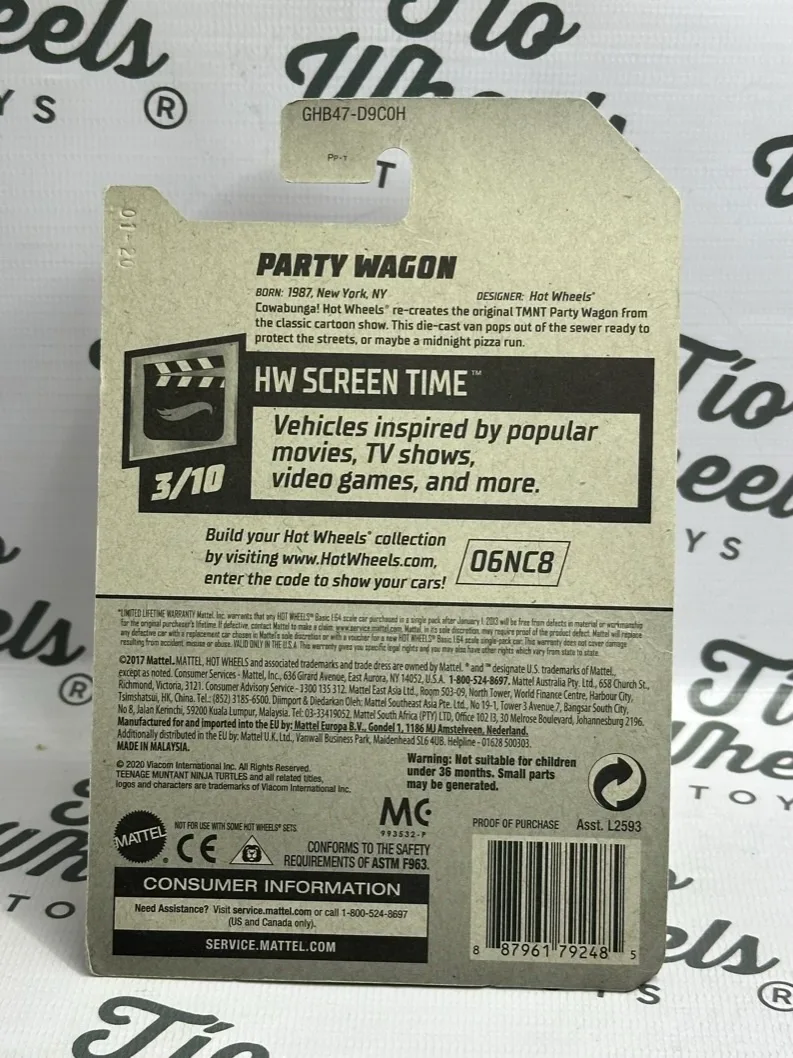 Party Wagon 3/10 Primera Edición 2020 Tortugas Nijas