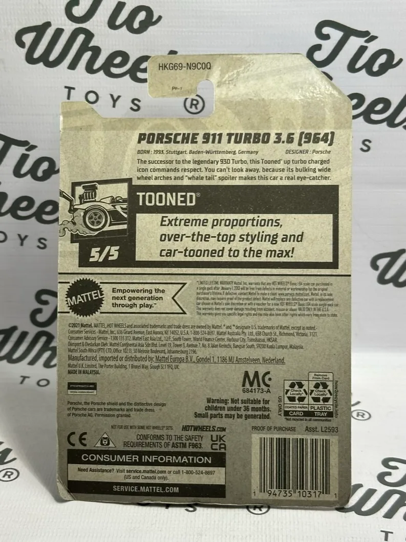 Porsche 911 Turbo 3,6 (964) Tooned Negro
