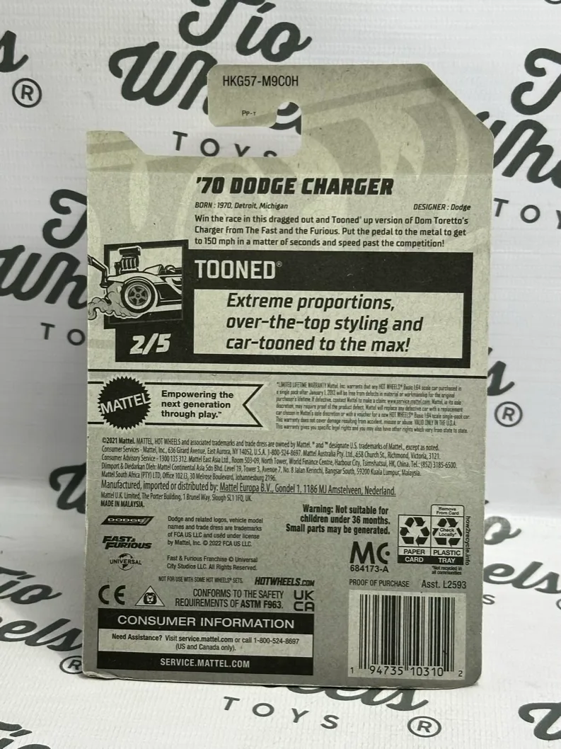 Dodge Charger 1970 Tooned primera Edición 2023