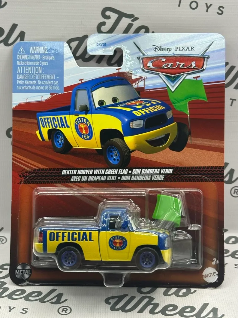 Dexter Hoover con Bandera verde Cars