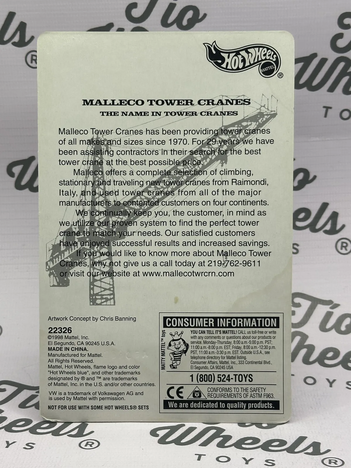 Volkswagen Bus Malleco Tower Crane 1999