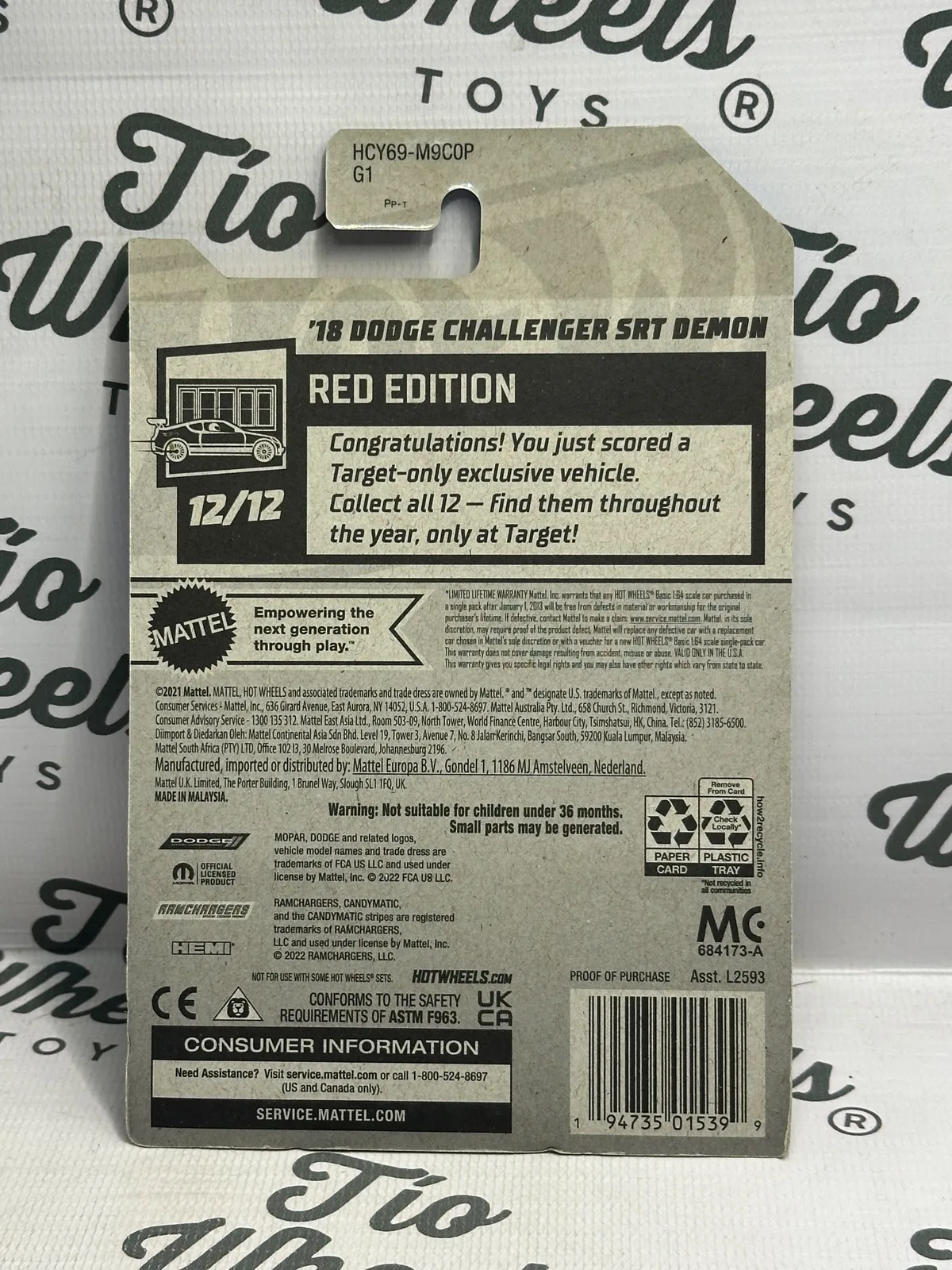 Dodge Challenger SRT Demon 2018 Red Edition